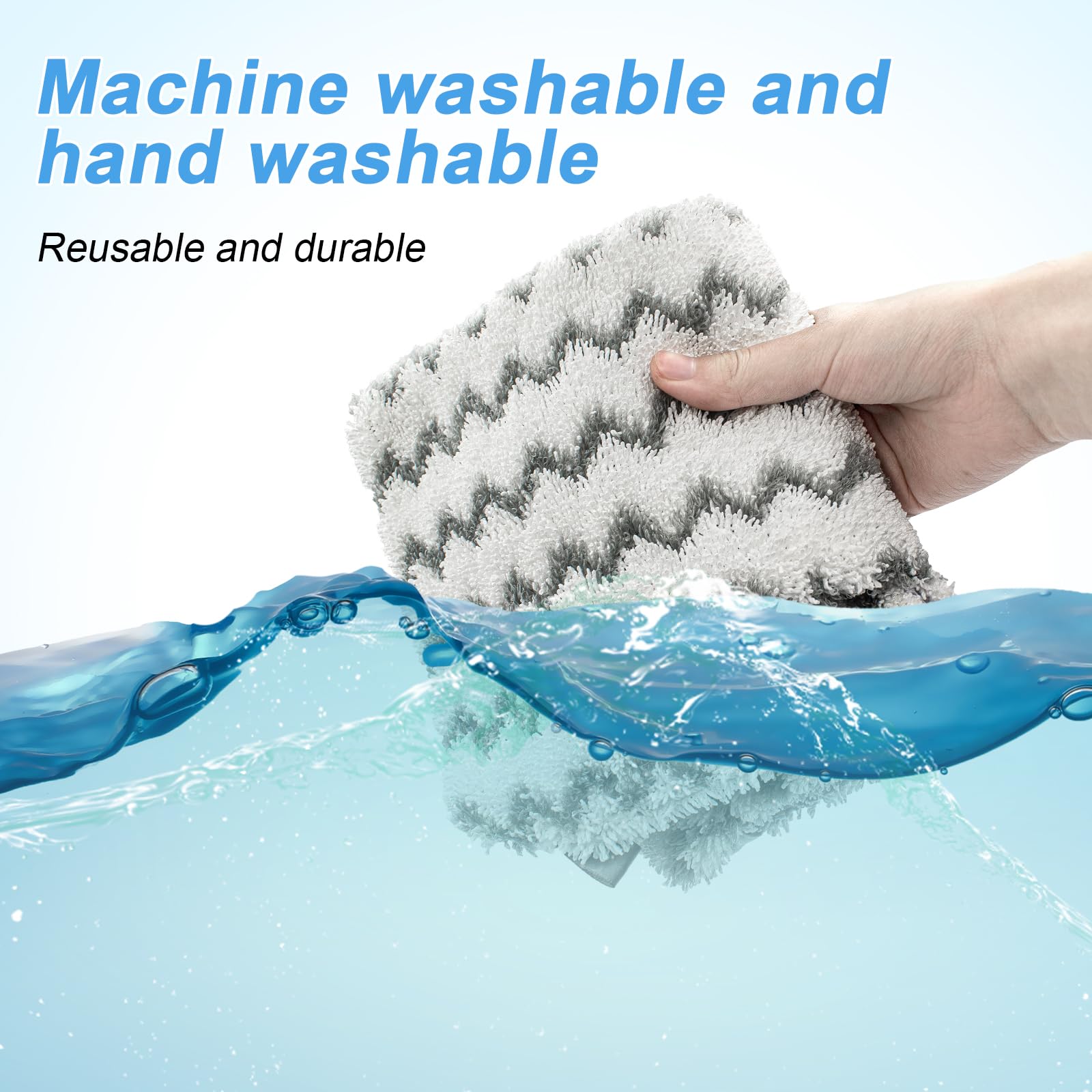 Steam Mop Replacement Pads for Shark S3500 Series S3501 S3601 S3501S S3601C S3550 S3801 S3901 S2901 Steam Pocket Mop,Microfiber Scrub Mop Pads for Deep Cleaning,Reusable and Machine-washable,3 Pack