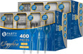 Party Bargains Disposable Cutlery Set Color: Clear Sapphire 800 Pcs: 200 Teaspoons, 200 Soupspoons, 200 Knives, 200 Forks, Heavy Duty Disposable Silverware Utensils Set for Wedding, Buffet, Luncheon