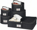 China Storage Containers 5-Piece Set - Sturdy Quilted Microfiber Dish Organizer for Dinnerware, Black