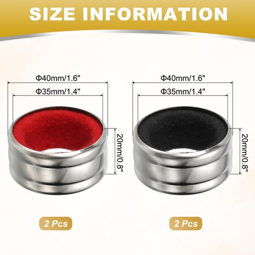 PATIKIL 4 Pcs Wine Bottle Collars, Stainless Steel & Velvet Felt Bottle Drip Ring Anti-overflow Wine Drip Catcher Accessories for Kitchen Bar Party Beverage, Black/Red (Ordinary&Flannel)