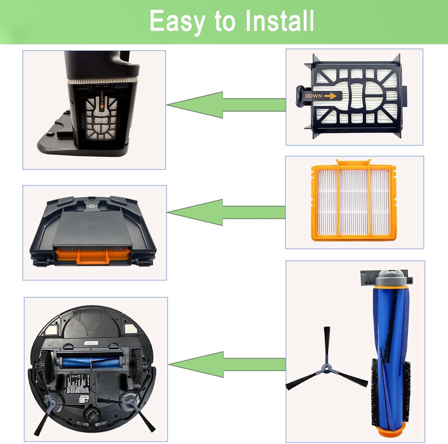 Shark AI Ultra 2-in-1 Robot Vacuum Replacement Parts - Main Brush, Filter & Accessories Set
