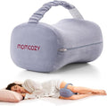 Momcozy Knee Pillow - Soft Memory Foam for Side Sleepers | Relieves Knee & Sciatica Pain, Gray Crystal Velvet