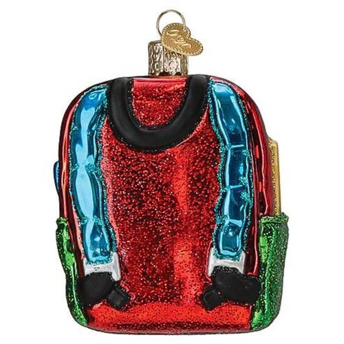 Old World Christmas First Day of School Glass Blown Ornament for Christmas Tree, Handcrafted Holiday Decoration, Teacher Collection