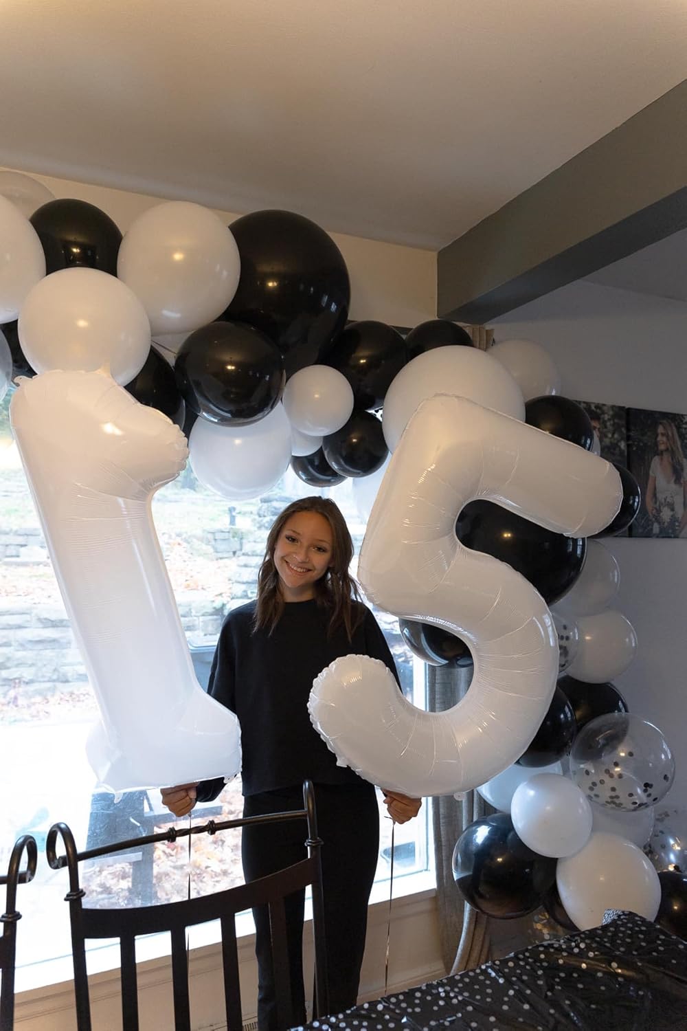 White Number 12 Balloon - 40 Inch Birthday Decoration for 12th Birthday Party Supplies