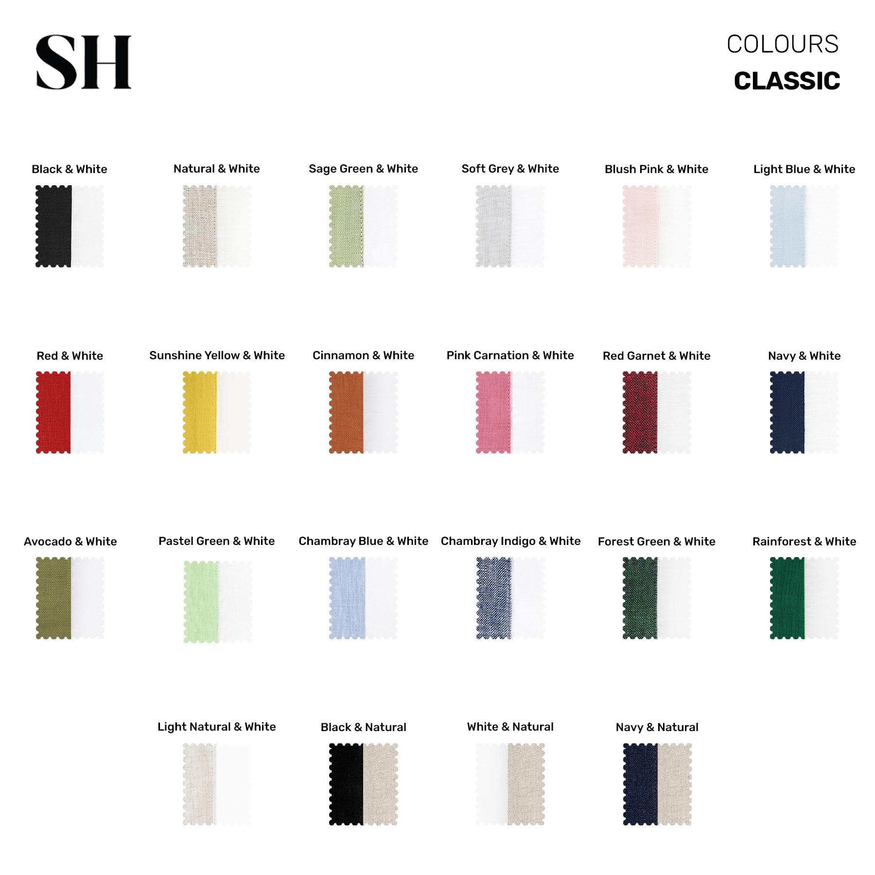 Solino Home Linen Cloth Napkins Set of 4-100% Pure Linen Forest Green and White Dinner Napkins 20 x 20 Inch - Classic, Handcrafted and Machine Washable