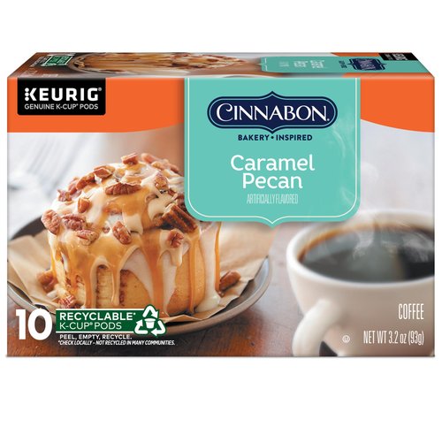 Cinnabon Caramel Pecan Coffee, Keurig Single Serve K-Cup Pods, 60 Count (6 Packs of 10)
