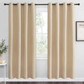 NICETOWN Blackout Curtains - Thermal Insulated Grommet Drapes for Bedroom | Set of 2 Panels, 55x78 Inch, Biscotti Beige