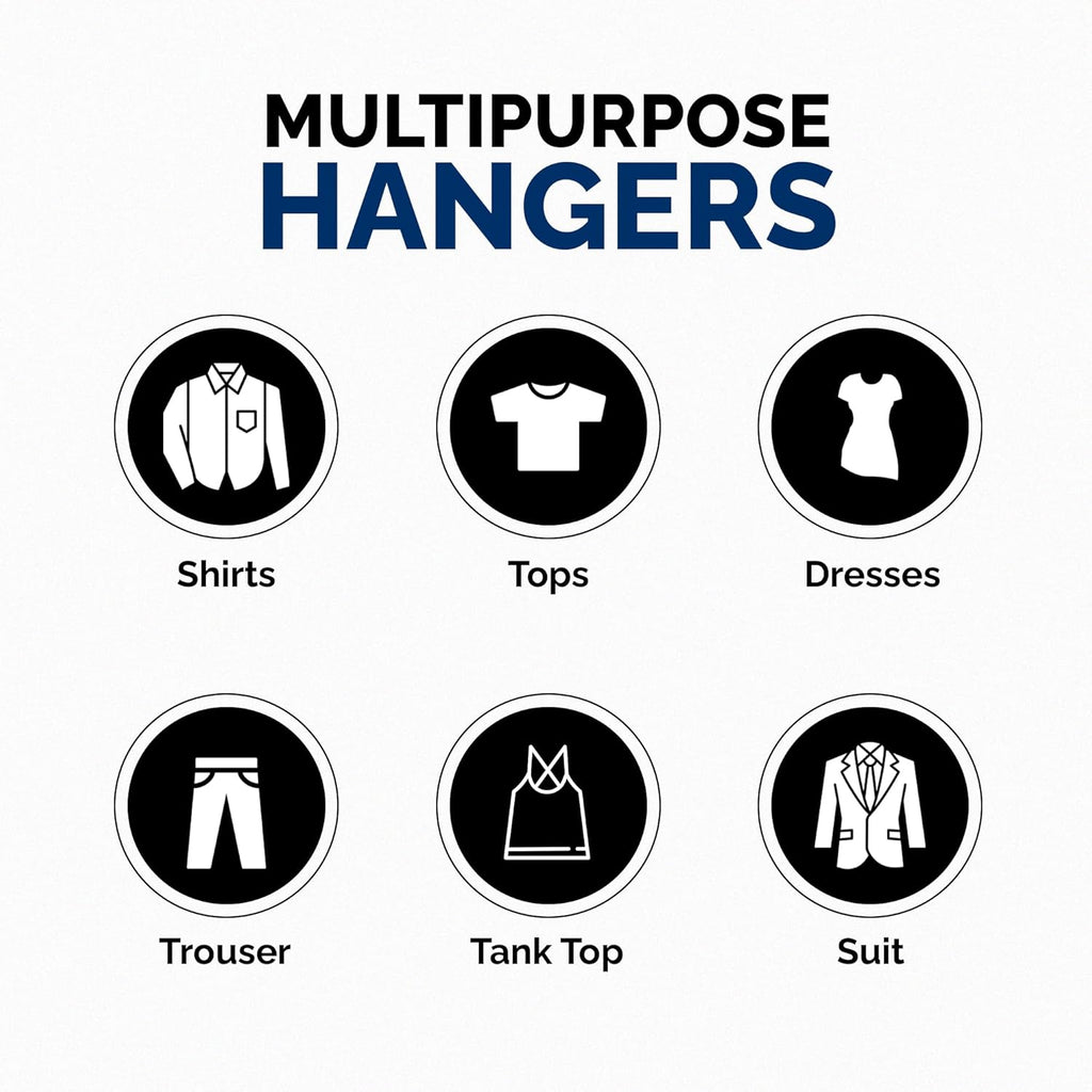 Super Heavy Duty Plastic Hangers by [Brand Name] - Made in USA | 24 Pack of White Heavyweight Hangers