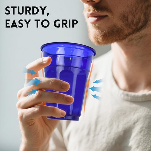 EcoDispose 16 oz Reusable Plastic Party Cups - 48 Count Bulk, BPA-Free & Shatter-Resistant for Events