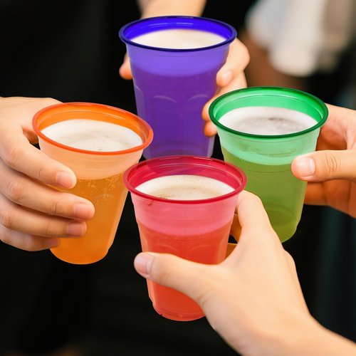 EcoDispose 16 oz Reusable Plastic Party Cups - 48 Count Bulk, BPA-Free & Shatter-Resistant for Events