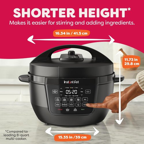 Instant Pot 7.5QT RIO Wide - 7-in-1 Electric Multi-Cooker with WhisperQuiet Steam Release | Large Capacity & Versatile Cooking Functions