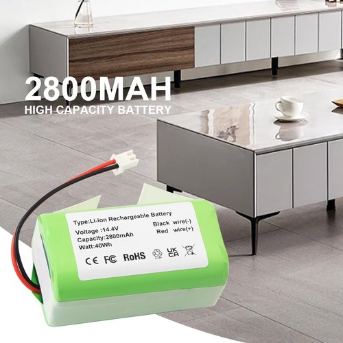 Replacement for Shark Ninja Battery RVBAT850 RVBAT85004 RVBAT85005 EZ AV911S RV910S RV912S RV915S RV9122S1US RV9156WXUS RV9905VXUS RV9133S RV9133S1US RV2002WD AV2610WA RV2610WA RV2410WD RV2520 Robot