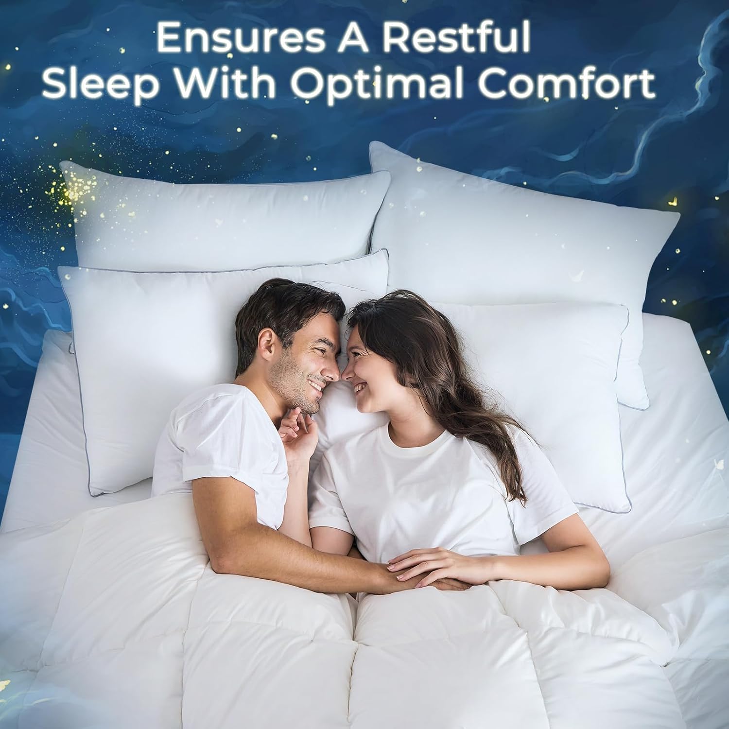 Sasttie Pillows | Standard Size Set of 4 - Oeko-Tex Certified Down Alternative, Hotel Quality, Machine Washable