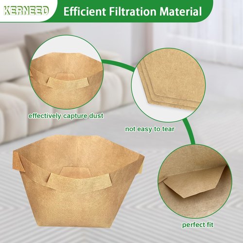 12 Pack Type BP Vacuum Bags Fit for Hoover C2401 Shoulder Vac and Back Pack Vacuum Cleaner, Replace Part #401000BP, 1KE2103000, 41-2402-02