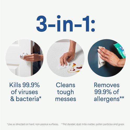 Clorox Disinfecting Wipes - Bleach-Free Fresh Scent, 9 Count | Convenient To-Go Pack, 24 Packs