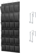 SimpleHouseware Over The Door Shoe Organizer - 24 Large Mesh Pockets for Sturdy Storage | Black