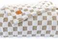 Beige & White Fuzzy Fuzzy Fun 3D Checkered Throw Blanket – Ultra Soft Shaggy Fleece for Cozy Comfort. Beautiful Gift for Women with Style 50 x 65 inches.