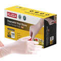 KLIZZA Disposable Vinyl Gloves 100 Count, Latex-Free, Powder Free, Thick Clear Food Grade Gloves Safe for Food Prep, Kitchen, Cooking, Cleaning, Household, Medium