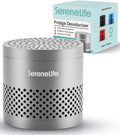 SereneLife Refrigerator Deodorizer - Multi-Use Odor Eliminator Pod | Compact & Reusable, Lasts Up to 10 Years (Gray)
