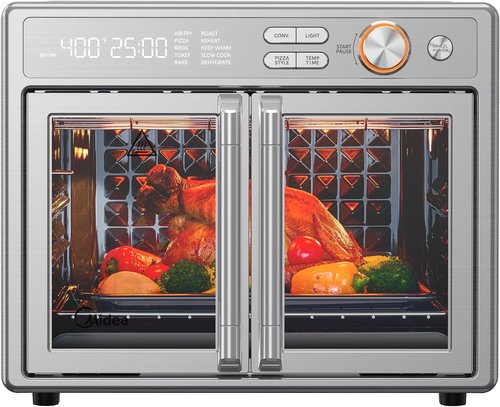 Midea Flexify Pro Toaster Oven Air Fryer Combo - 26.4 QT French Door Design | 450°F Graphene Cooking