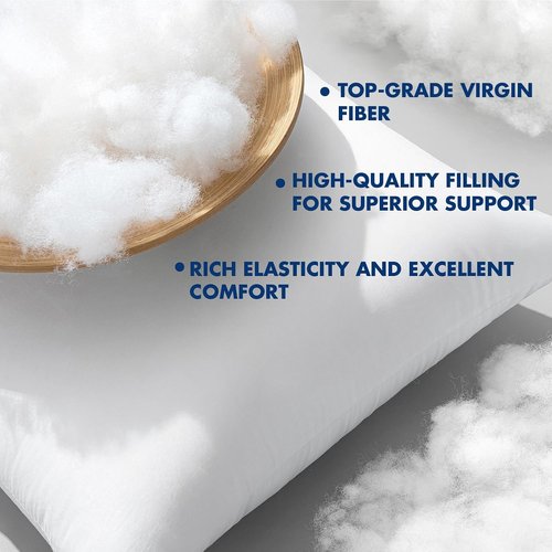 MIULEE 18x18 Pillow Inserts - Set of 4 Cotton Cover, 100% Virgin Microfiber for Couch & Bed
