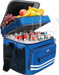 Insulated Lunch Box | Skiennix 26L X-Large Leak-Proof Cooler Bag - Adjustable Strap for Work, Picnic, Travel - 14.6"×11.5"×9.5" (Blue)