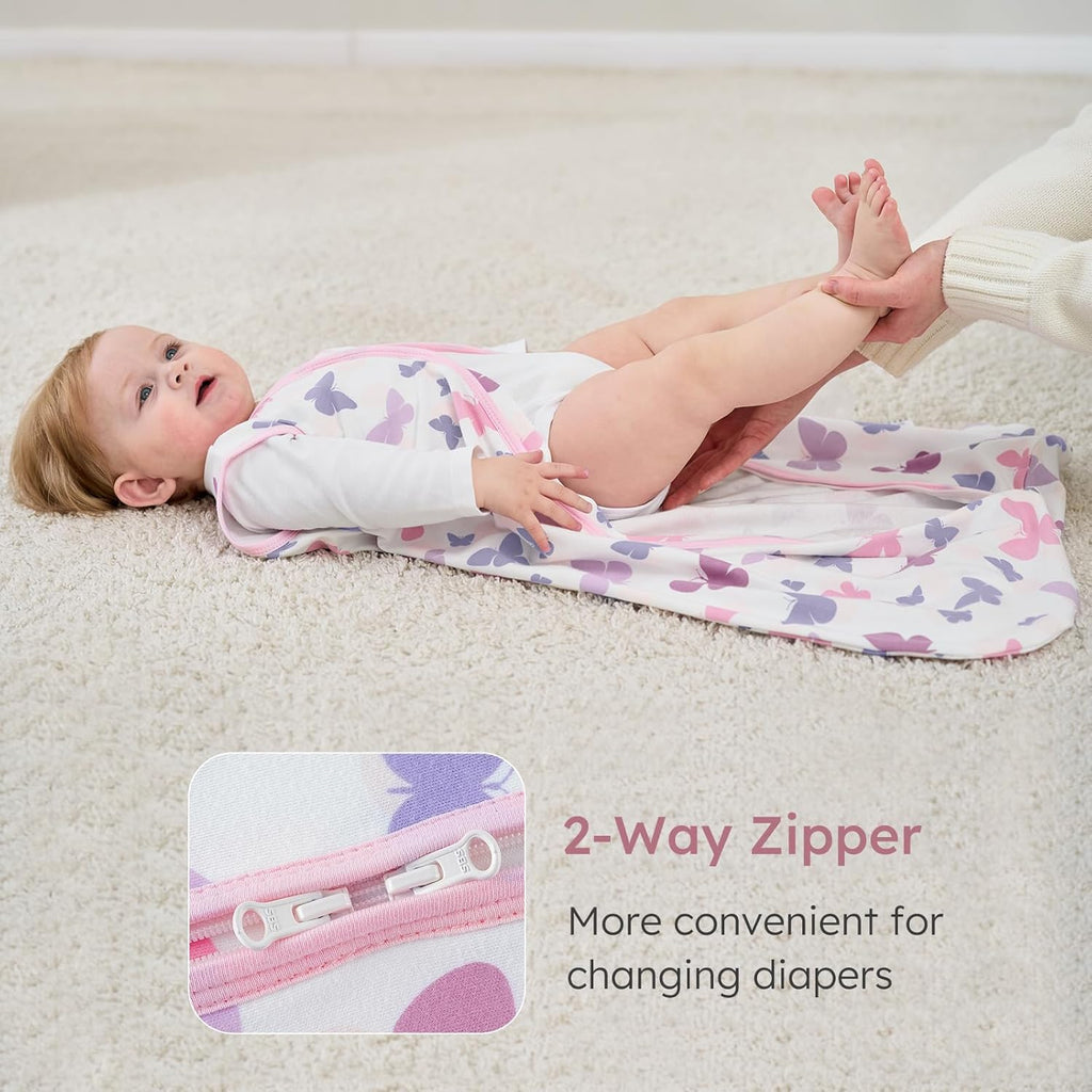 Yoofoss Baby Sleep Sack | 100% Organic Cotton Wearable Blanket for 18-24 Months | 3-Pack, Lightweight & Comfy
