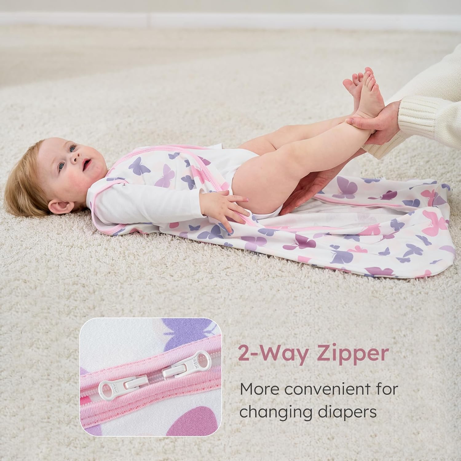 Yoofoss Baby Sleep Sack | 100% Organic Cotton Wearable Blanket for 18-24 Months | 3-Pack, Lightweight & Comfy