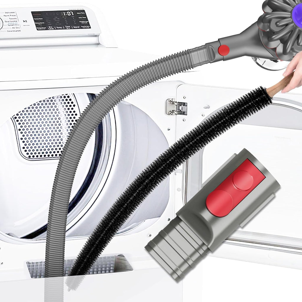 Sealegend Dryer Vent Cleaner Kit - 2-Piece Vacuum Hose Attachment for Dyson V7, V8, V10, V11, V15 | Flexible Lint Remover