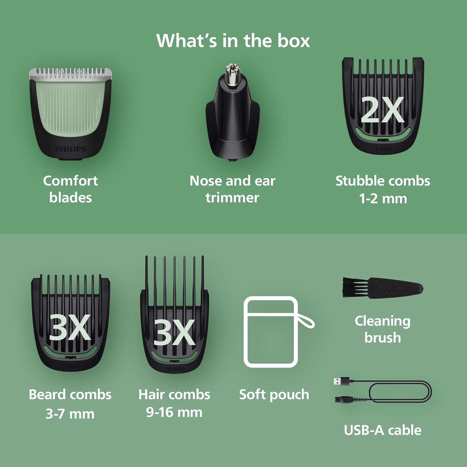 Philips Norelco MG3919/50 All-in-One Trimmer - 13-in-1 Beard Styler & Hair Clipper with 9 Length Settings
