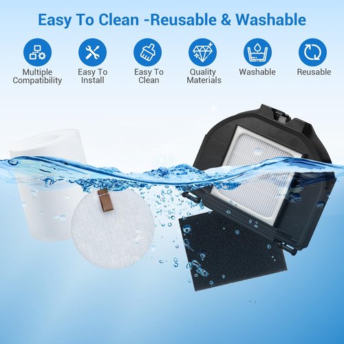 Bluevisk RV2310AE Replacement Parts for Shark RV2310AE AV2310AE RV2320S RV2300S Matrix UR2360S UR2350AE Robot Vacuum Cleaner 1 Brush Roller, 2 HEPA, 2 White Foam, 2 Black Foam, 6 Side Brushes