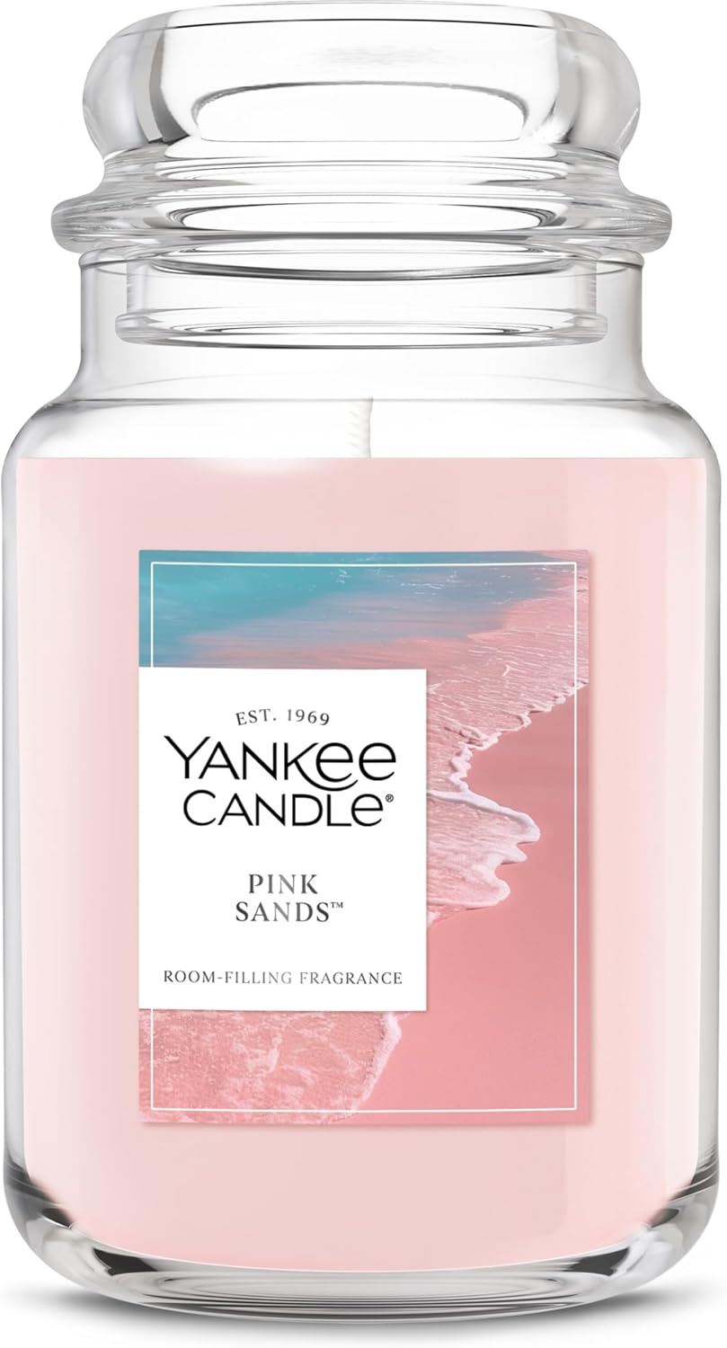 Yankee Candle Pink Sands Scented Candle - 22oz Large Jar with 150 Hour Burn Time | Perfect Gift for Birthdays