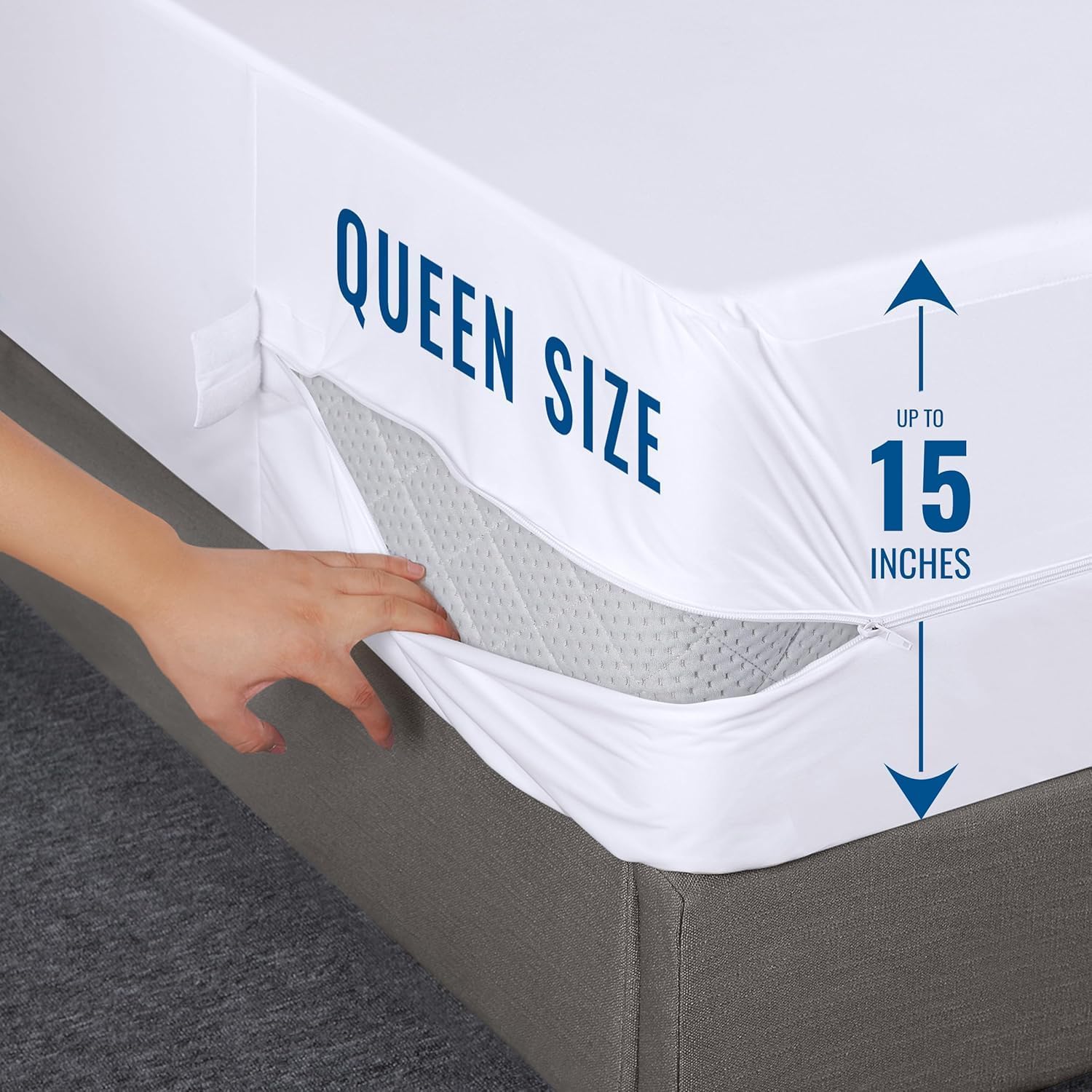 Utopia Bedding Queen Size Mattress Protector - 100% Waterproof & Bed Bug Proof Encasement (Pack of 2)