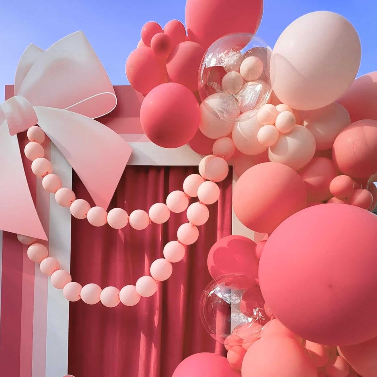Voircoloria Retro Hot Pink Balloons - 66 Pack of 12-Inch Latex Party Balloons for Celebrations