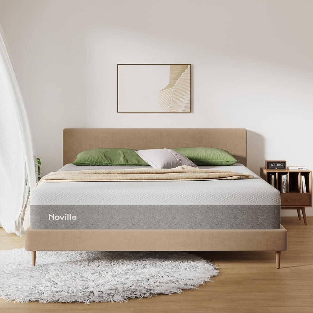 Novilla 10-Inch King Memory Foam Mattress - Gel Foam for Comfortable Sleep & Pain Relief | CertiPUR-US Certified