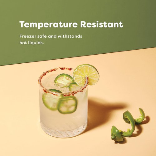 TOSSWARE Reserve 14oz Highball Set of 24, Premium Quality, Dishwasher Safe & Heat Resistant Unbreakable Plastic Cocktail Glasses, Clear