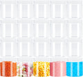 Skiennix 20-Pack Clear Plastic Slime Containers - 4oz Round Refillable Jars with Lids for Travel & Storage