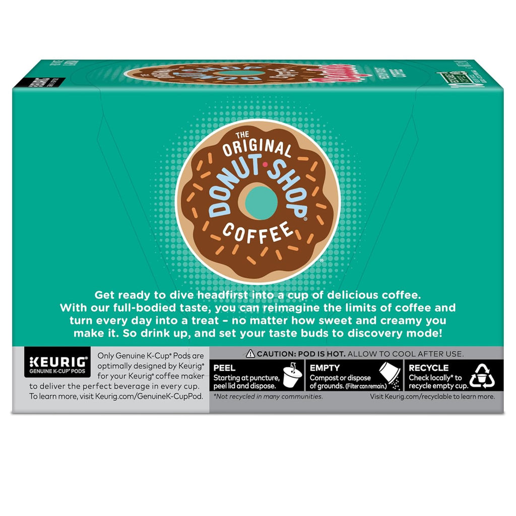 Original Donut Shop K-Cup Pods - Medium Roast Coffee | 60 Count (6 Packs of 10)