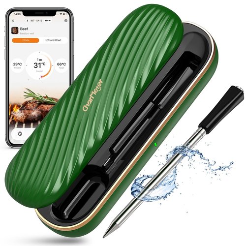 Meat Thermometer Digital Wireless, Bluetooth Smart Meat Thermometer with APP 500FT Remote for Grilling and Smoker,Portable Cooking Temperature Probe for Oven, Outside Grill and BBQ | IP67 Waterproof