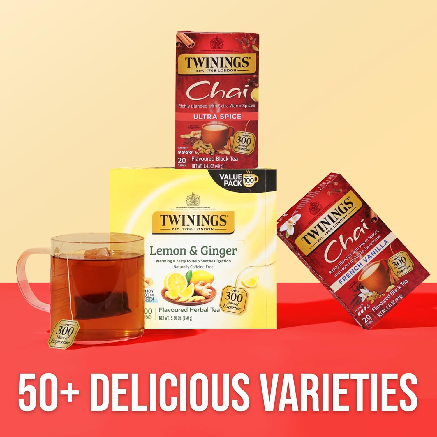 Twinings Ultra Spice Chai Tea - Rich Flavor Blend | 1.41 oz, 20 Tea Bags
