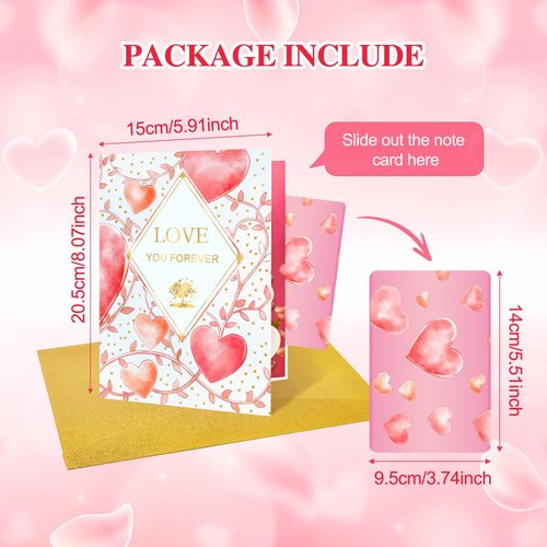 TOYEISHI 3D Pop Up Anniversary Card, I Still Do Love Tree Hearts Couple Wedding Card for Her, Wife, Husband, Him, Girlfriend, Romantic Love Letter Gift for Wedding, Anniversary, Valentines, Birthday