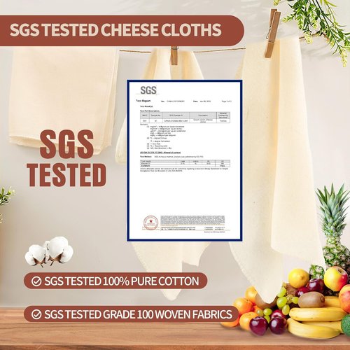 100% Unbleached Cotton Cheesecloth by [Brand Name] - 6Pcs 20x20 Inch Ultra-Dense Strainer for Yogurt, Nut Milk & Baking