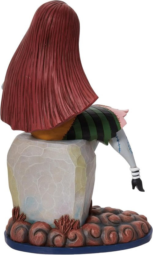 Enesco Jim Shore Nightmare Before Christmas Figurine - Sally & Cat on Gravestone | 8 Inch, Multicolor