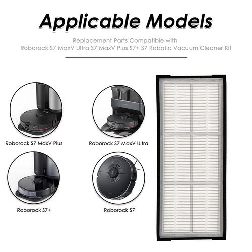 (5 Pack) S8 Pro Ultra HEPA Filter Compatible with Roborock S8 / S8+ / S8 Pro Ultra / S7 / S7+ / S7 MaxV / S7 MaxV Plus / S7 Max Ultra / S7MaxV Ultra, High-Efficiency Filters Replacement Parts