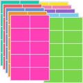 Colored Labels Stickers - 3" x 2" Large Adhesive Moving Labels | 10 Vibrant Colors - 200 Pack