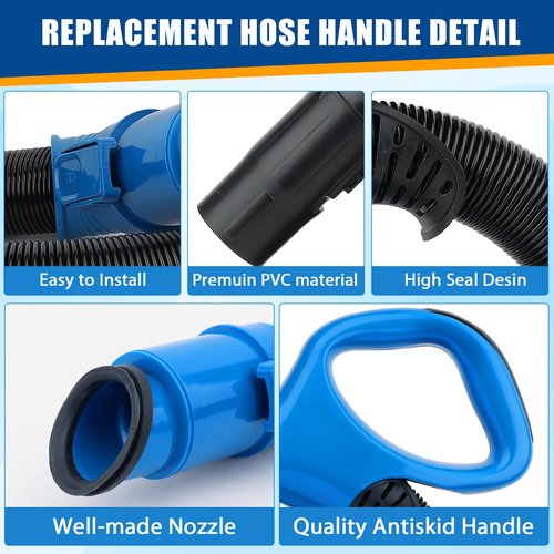 Scienraise ZU560 Vacuum Hose Handle Replacement for Shark Navigator Rotator Lift-Away Upright Vacuum Models ZU560 Blue ZU561 ZU562 UV725 Gray CU520 UV650 ZU560C ZU561QBL Vacuum Replacement Parts