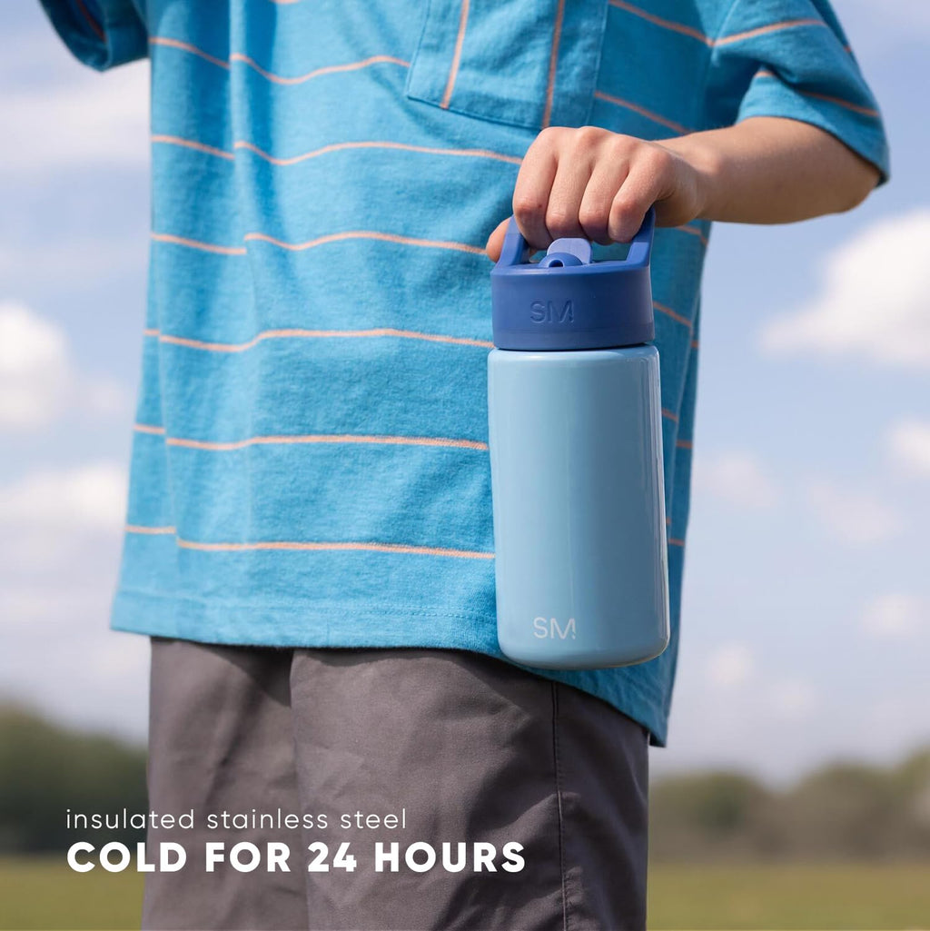 Simple Modern Kids Summit Water Bottle with Straw Lid | 14oz Stainless Steel Cup Insulated Tumbler for Toddlers, School | Farm Animals