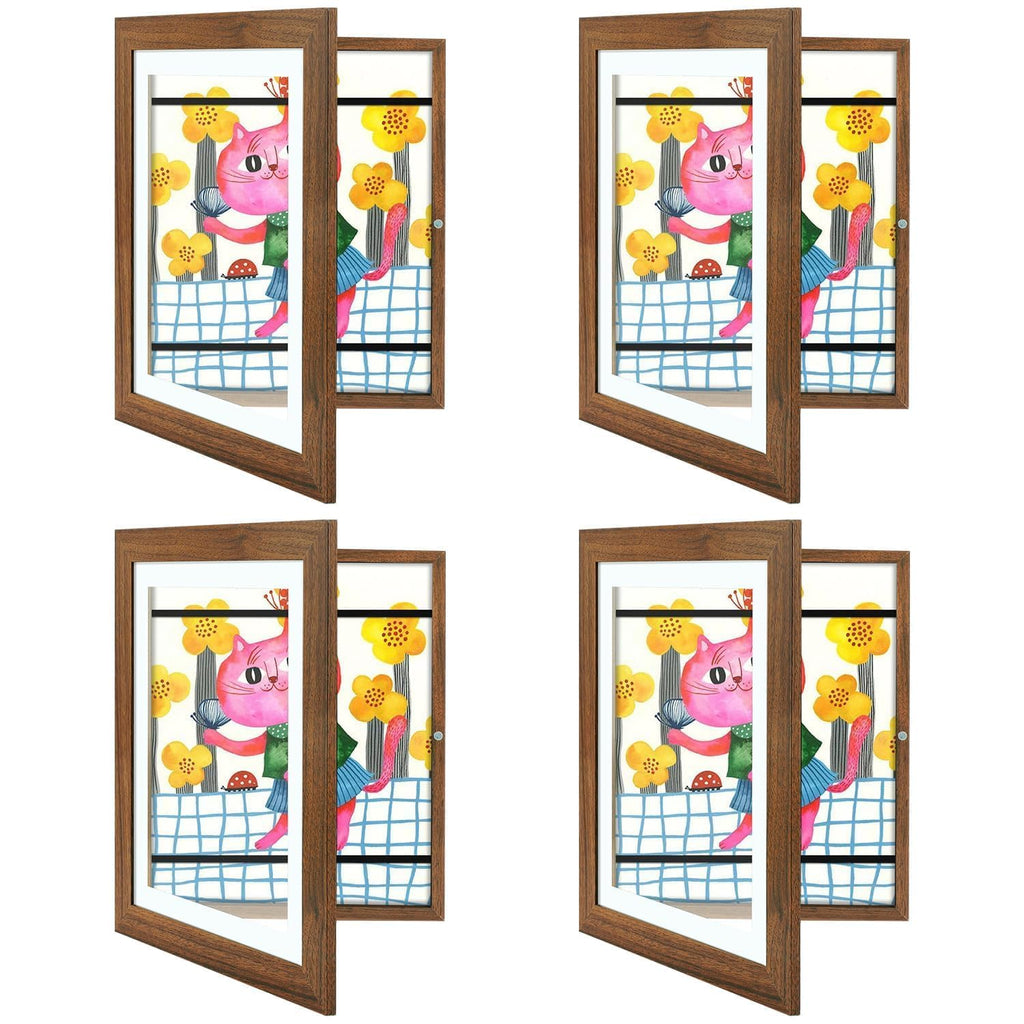 Golden State Art, 10x12.5 Kids Art Frames, Front-Opening Picture Frame Great for Kids Drawings, Artworks, Children Art Projects, Schoolwork, Home or Office (Ecru, Set of 4)