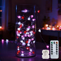Tigrelight 13.18FT 40LED Pink Red White Heart String Lights Battery Operated with Timer & Remote, Romantic Valentine’s Day Decor for Bedroom, Home, Party, Indoor Heart Fairy Lights Gifts