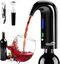 Wine Aerator Electric Wine Decanter,One Touch Red White Wine Accessories Aeration and Decanter Wine Pourer,Wine Gifts for Wine Lovers (Black)